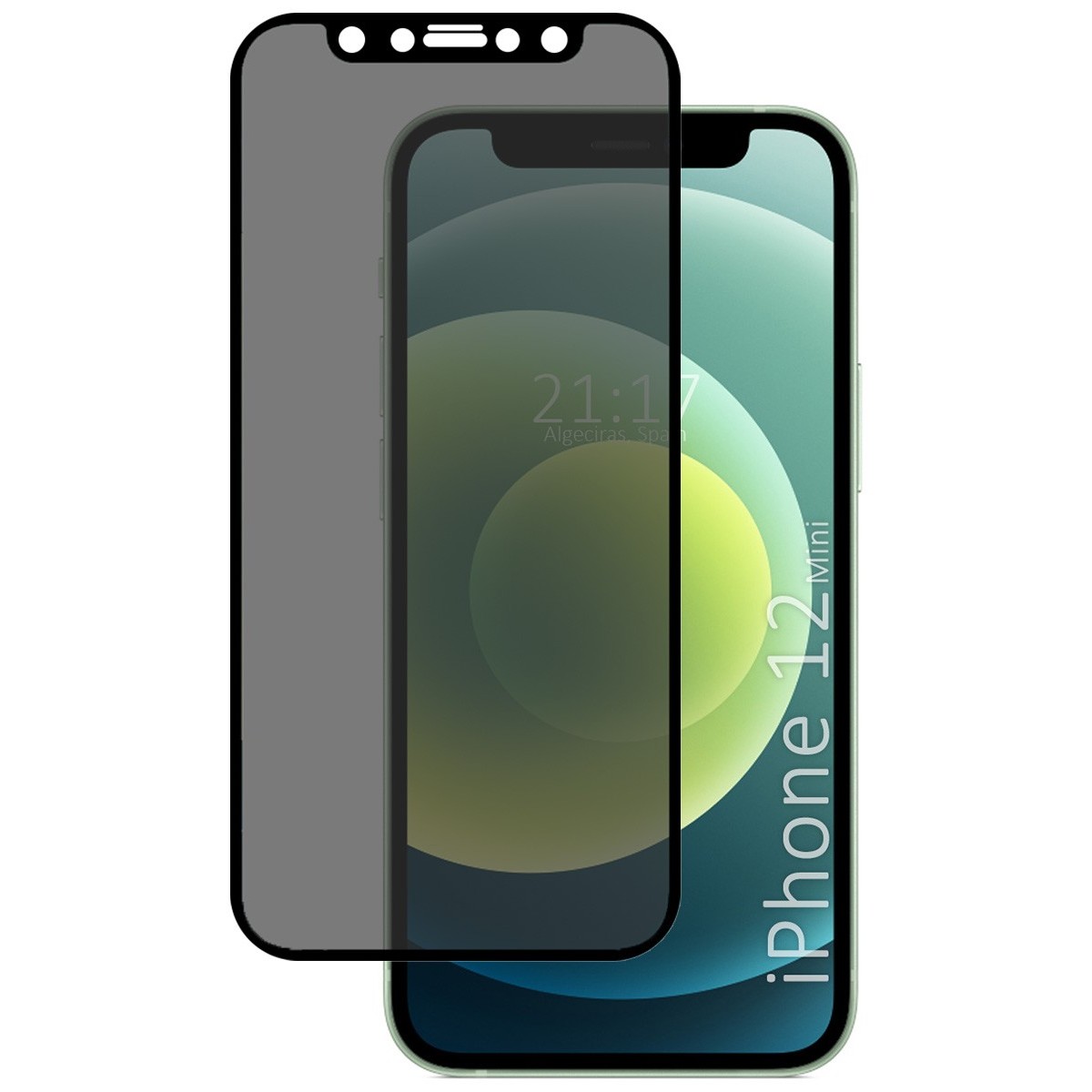 Protector Cristal Templado Completo 5D Antiespías para Iphone 12 Mini (5.4) Vidrio