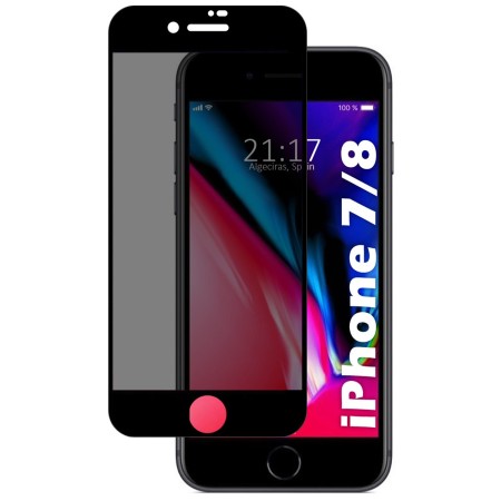 Protector Cristal Templado Completo 5D Antiespías para Iphone 7 / 8 / SE 2020 Vidrio