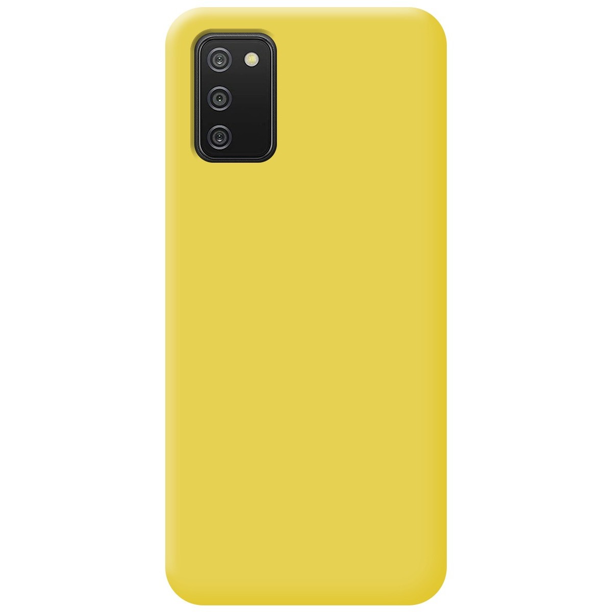 Funda Silicona Líquida Ultra Suave para Samsung Galaxy A02s color Amarilla