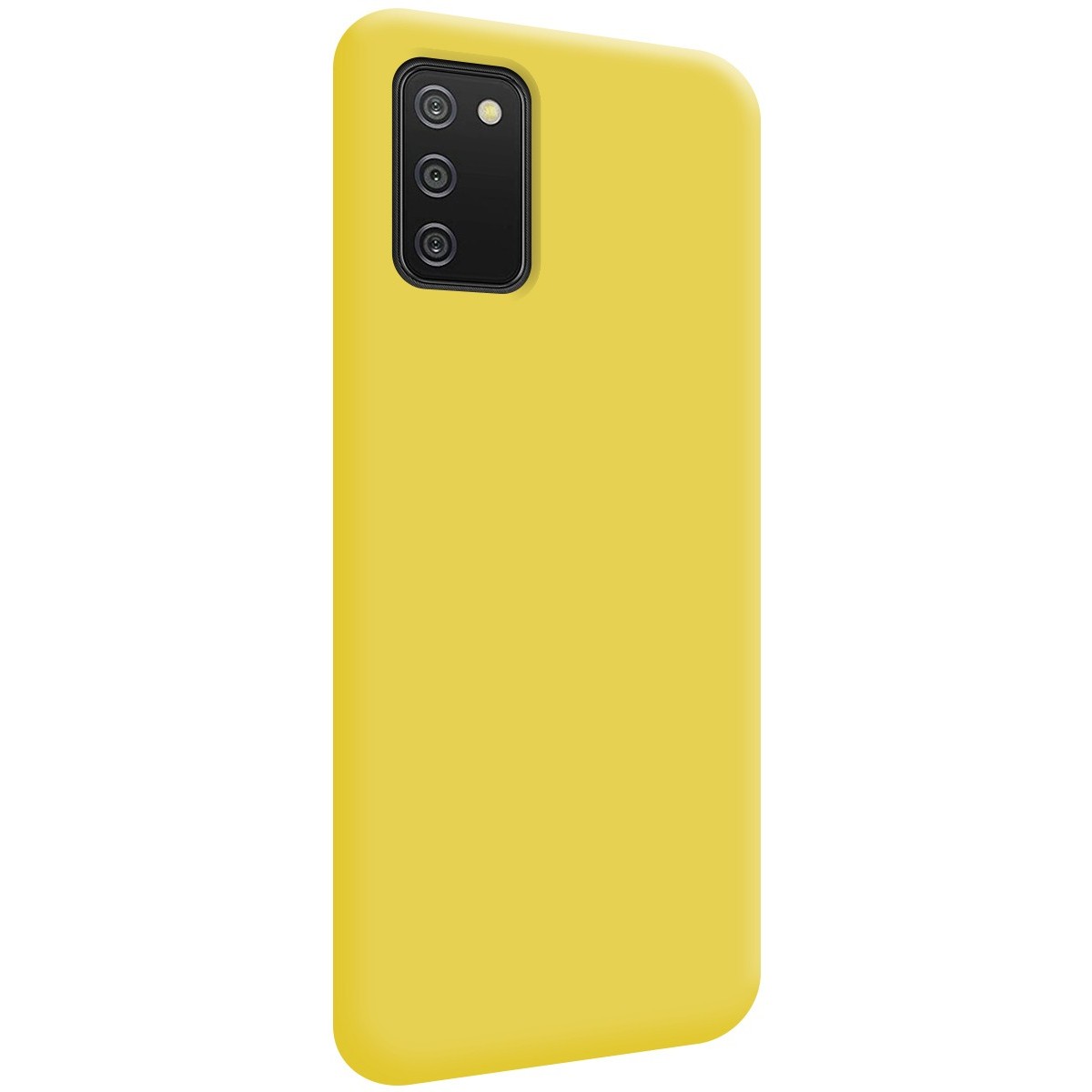 Funda Silicona Líquida Ultra Suave para Samsung Galaxy A02s color Amarilla