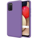 Funda Silicona Líquida Ultra Suave para Samsung Galaxy A02s color Morada