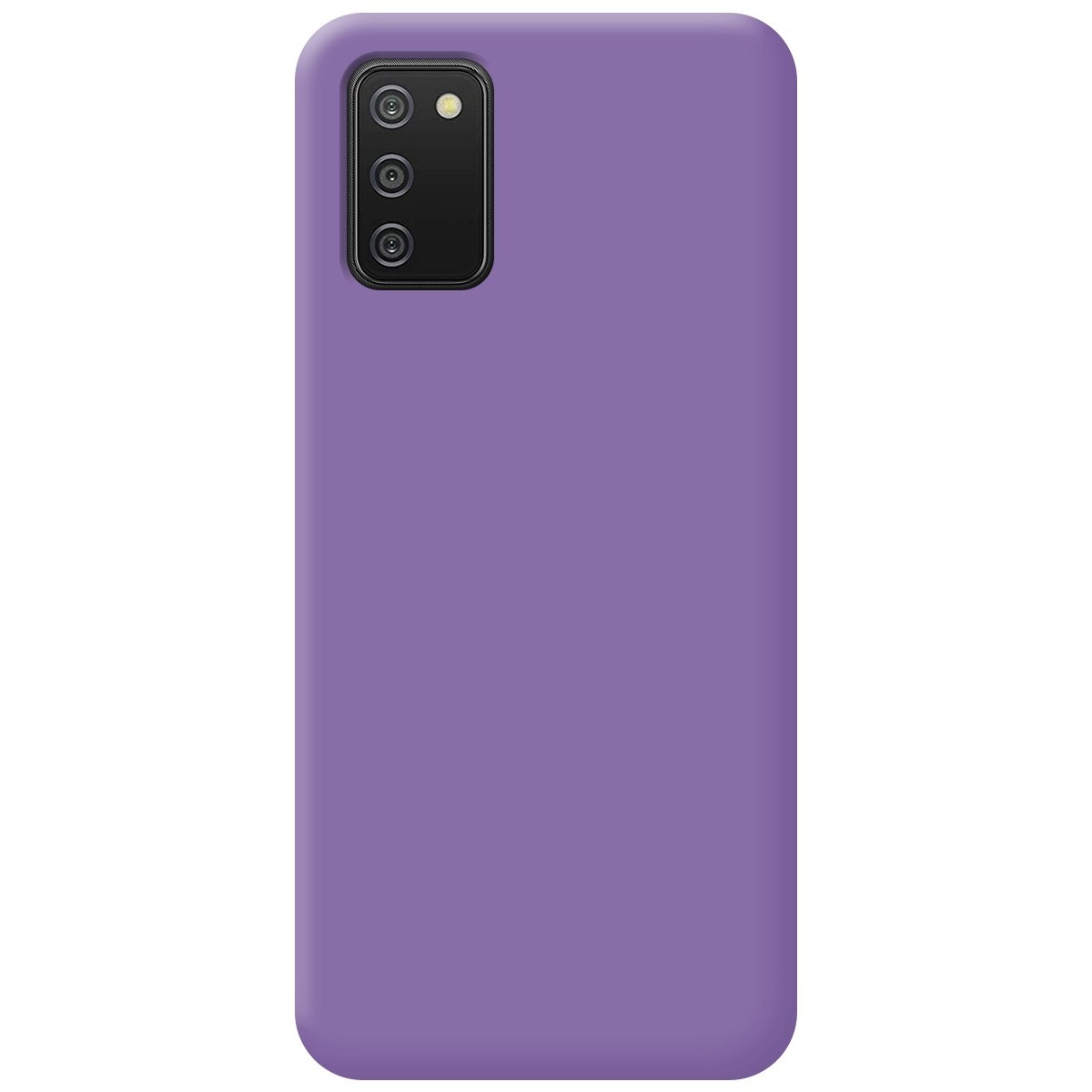 Funda Silicona Líquida Ultra Suave para Samsung Galaxy A02s color Morada