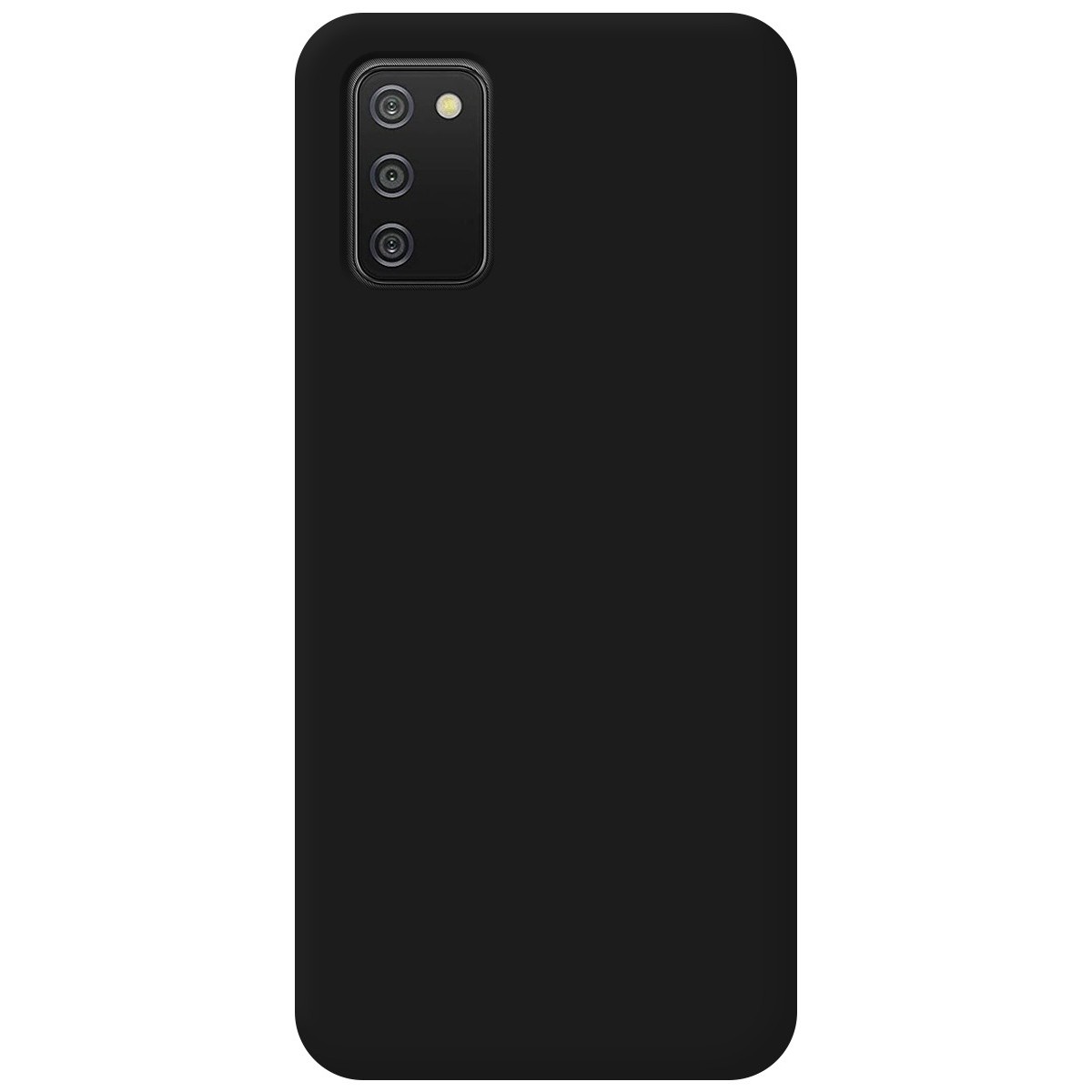 Funda Silicona Líquida Ultra Suave para Samsung Galaxy A02s color Negra