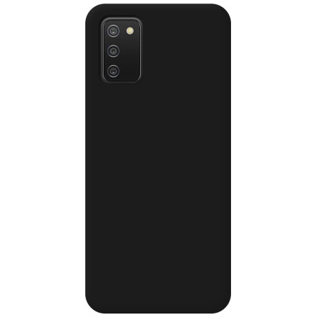 Funda Silicona Líquida Ultra Suave para Samsung Galaxy A02s color Negra