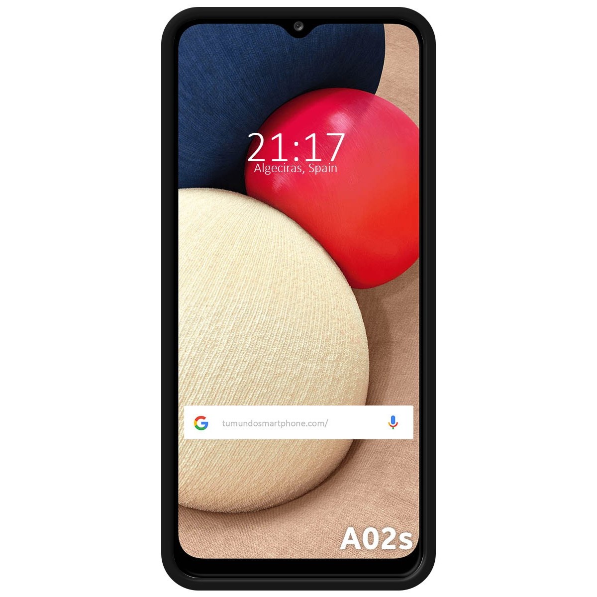 Funda Silicona Líquida Ultra Suave para Samsung Galaxy A02s color Negra