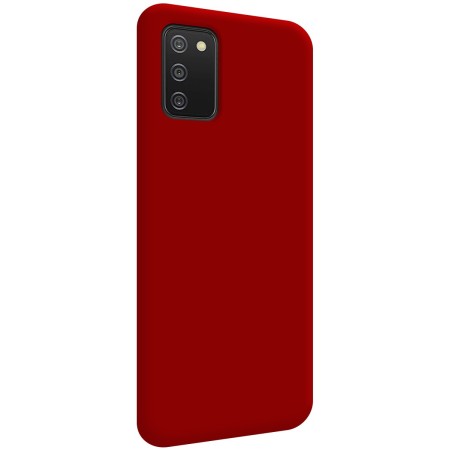 Funda Silicona Líquida Ultra Suave para Samsung Galaxy A02s color Roja