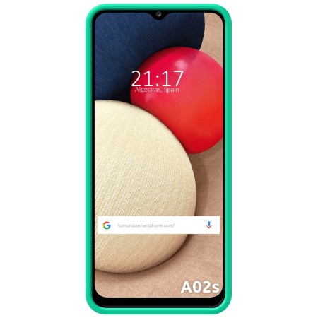 Funda Silicona Líquida Ultra Suave para Samsung Galaxy A02s color Verde