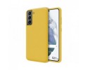 Funda Silicona Líquida Ultra Suave para Samsung Galaxy S21 5G color Amarilla
