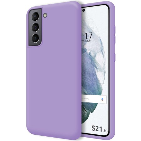 Funda Silicona Líquida Ultra Suave para Samsung Galaxy S21 5G color Morada