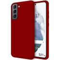 Funda Silicona Líquida Ultra Suave para Samsung Galaxy S21 5G color Roja