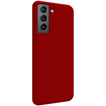 Funda Silicona Líquida Ultra Suave para Samsung Galaxy S21 5G color Roja