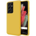 Funda Silicona Líquida Ultra Suave para Samsung Galaxy S21 Ultra 5G color Amarilla