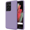 Funda Silicona Líquida Ultra Suave para Samsung Galaxy S21 Ultra 5G color Morada