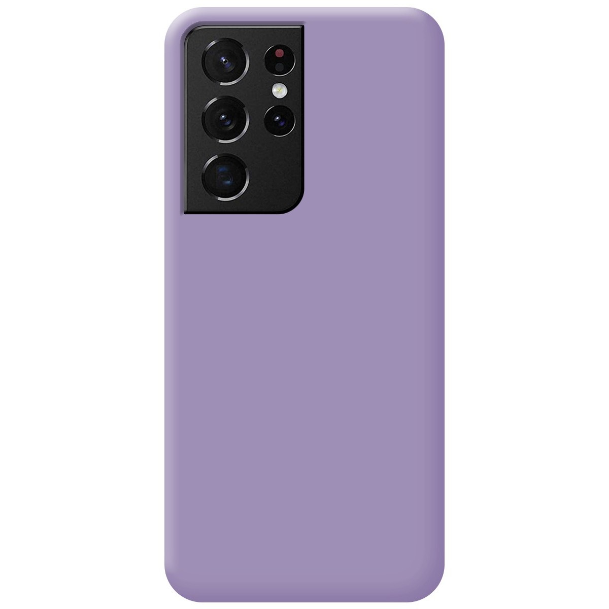 Funda Silicona Líquida Ultra Suave para Samsung Galaxy S21 Ultra 5G color Morada