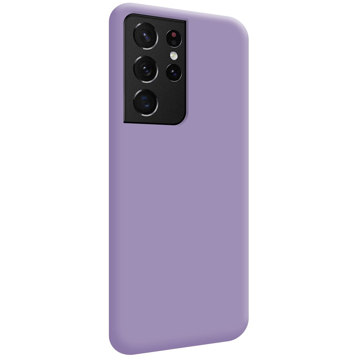 Funda Silicona Líquida Ultra Suave para Samsung Galaxy S21 Ultra 5G color Morada