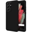 Funda Silicona Líquida Ultra Suave para Samsung Galaxy S21 Ultra 5G color Negra
