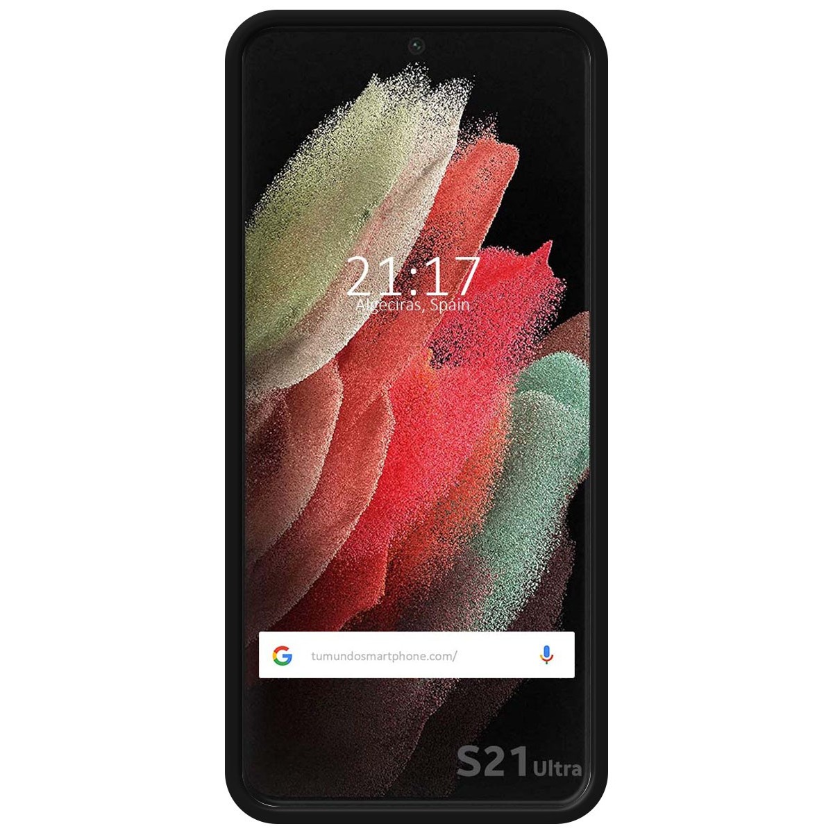 Funda Silicona Líquida Ultra Suave para Samsung Galaxy S21 Ultra 5G color Negra