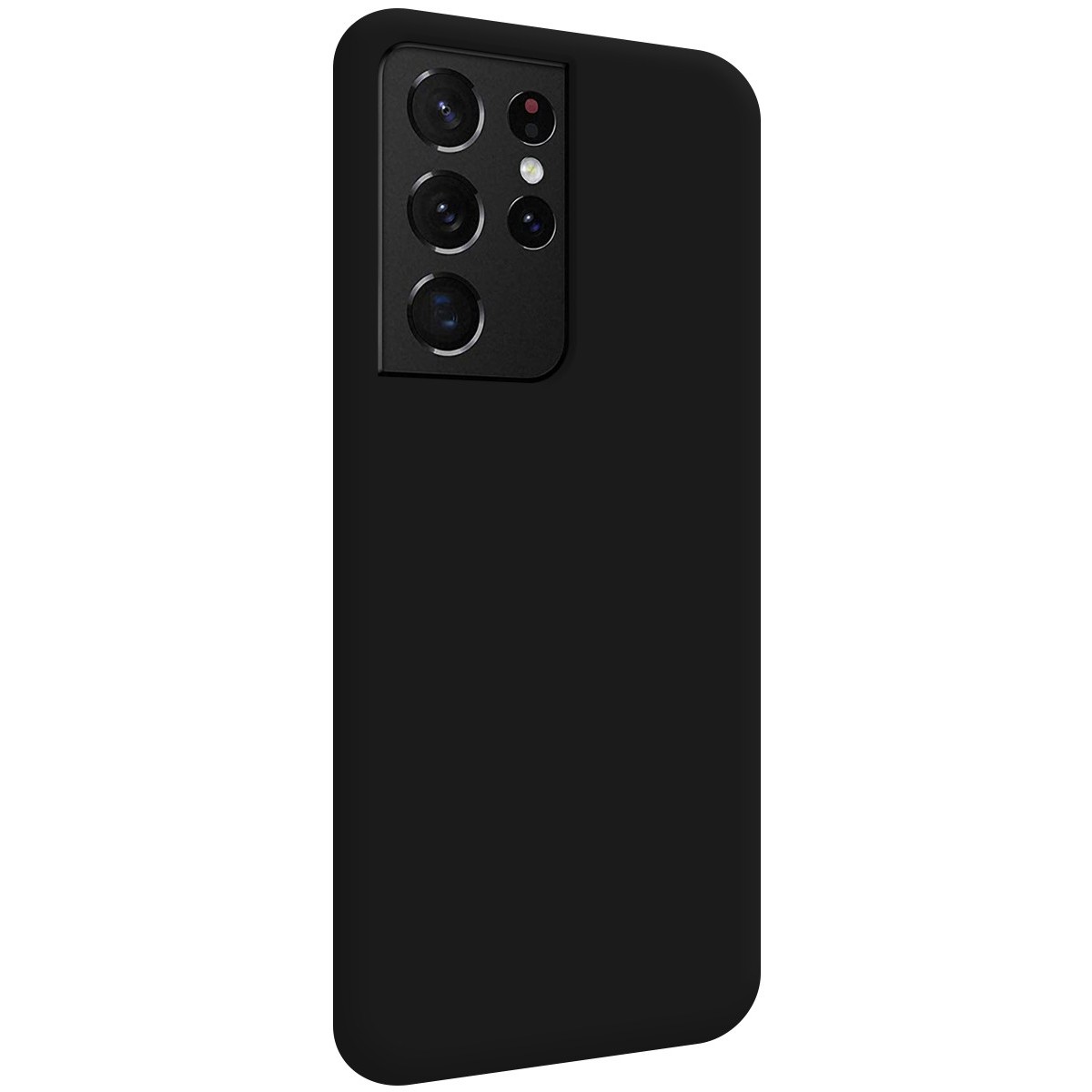 Funda Silicona Líquida Ultra Suave para Samsung Galaxy S21 Ultra 5G color Negra