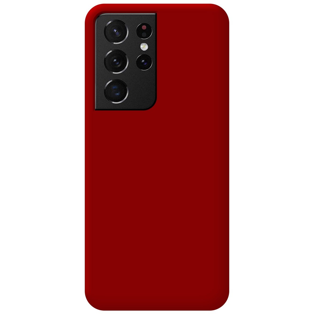 Funda Silicona Líquida Ultra Suave para Samsung Galaxy S21 Ultra 5G color Roja
