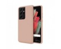 Funda Silicona Líquida Ultra Suave para Samsung Galaxy S21 Ultra 5G color Rosa