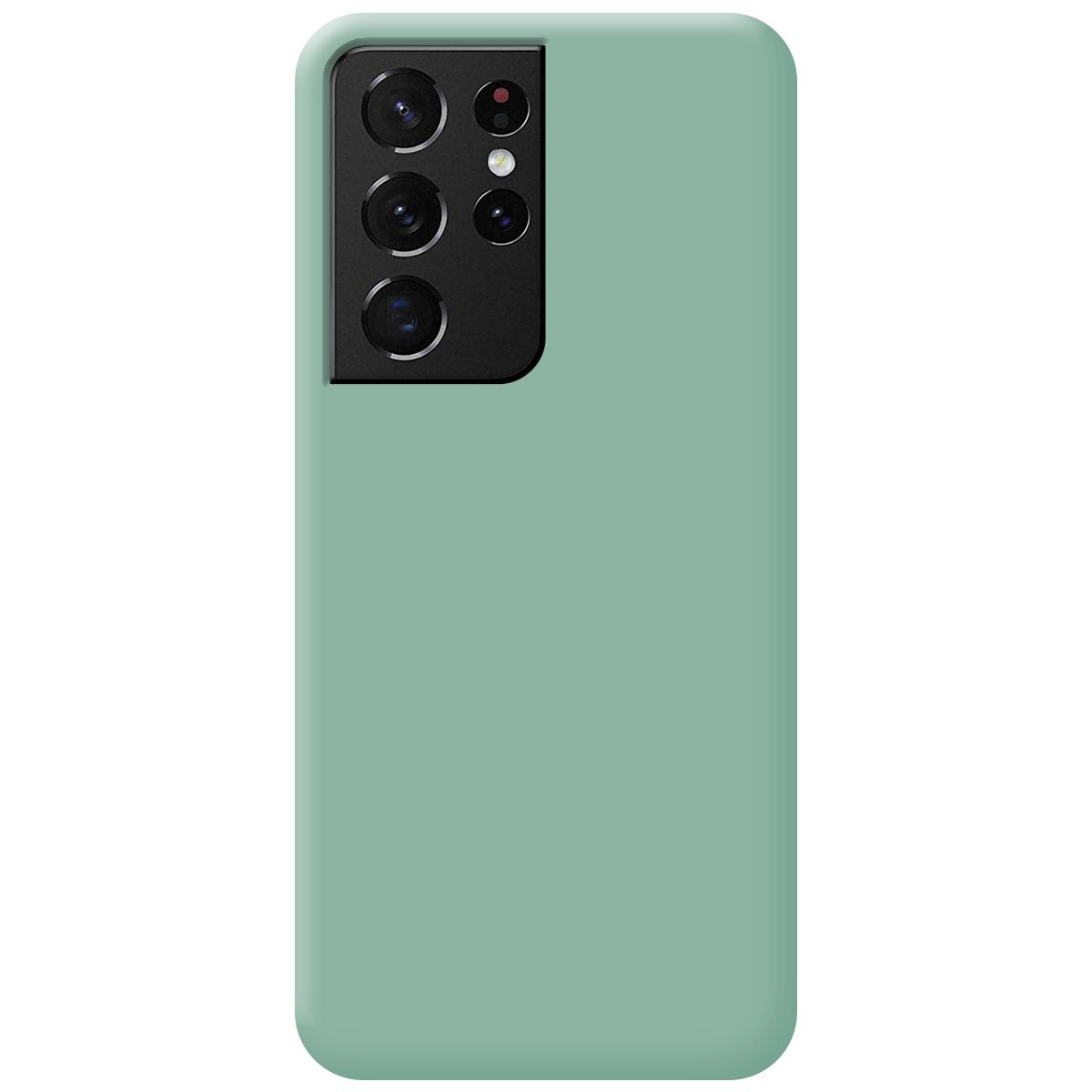 Funda Silicona Líquida Ultra Suave para Samsung Galaxy S21 Ultra 5G color Verde