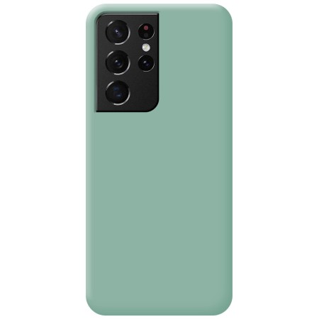 Funda Silicona Líquida Ultra Suave para Samsung Galaxy S21 Ultra 5G color Verde