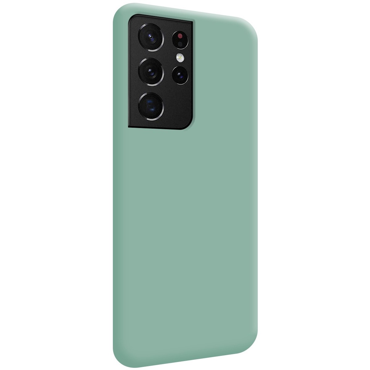 Funda Silicona Líquida Ultra Suave para Samsung Galaxy S21 Ultra 5G color Verde