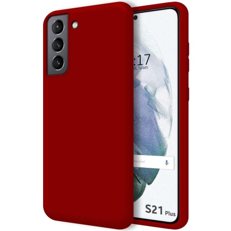 Funda Silicona Líquida Ultra Suave para Samsung Galaxy S21+ Plus 5G color Roja