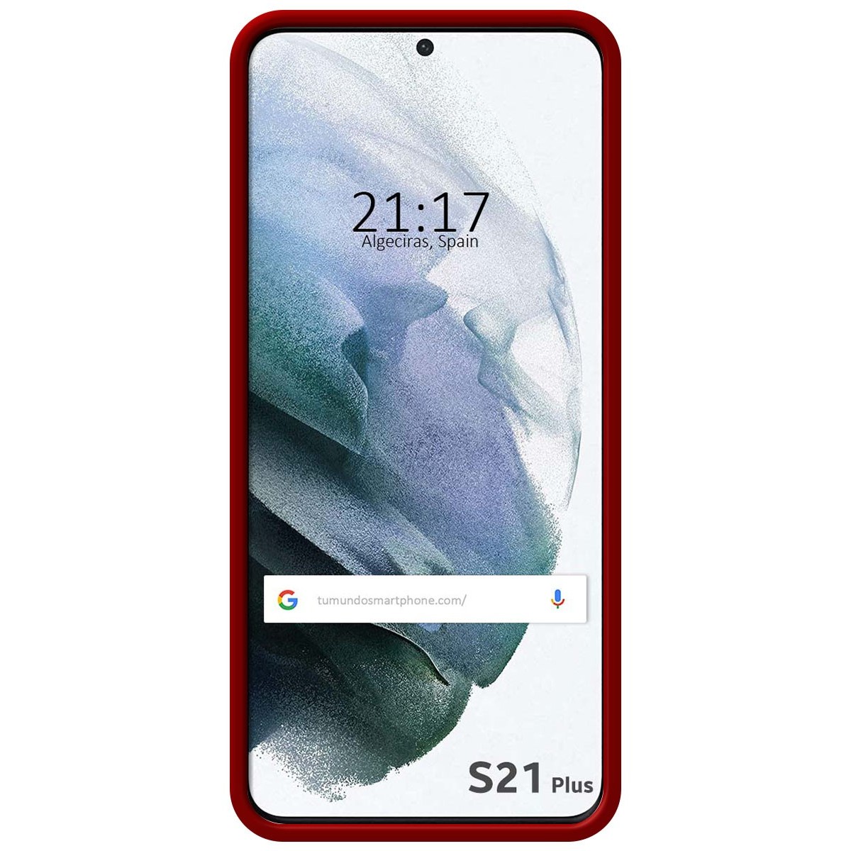 Funda Silicona Líquida Ultra Suave para Samsung Galaxy S21+ Plus 5G color Roja