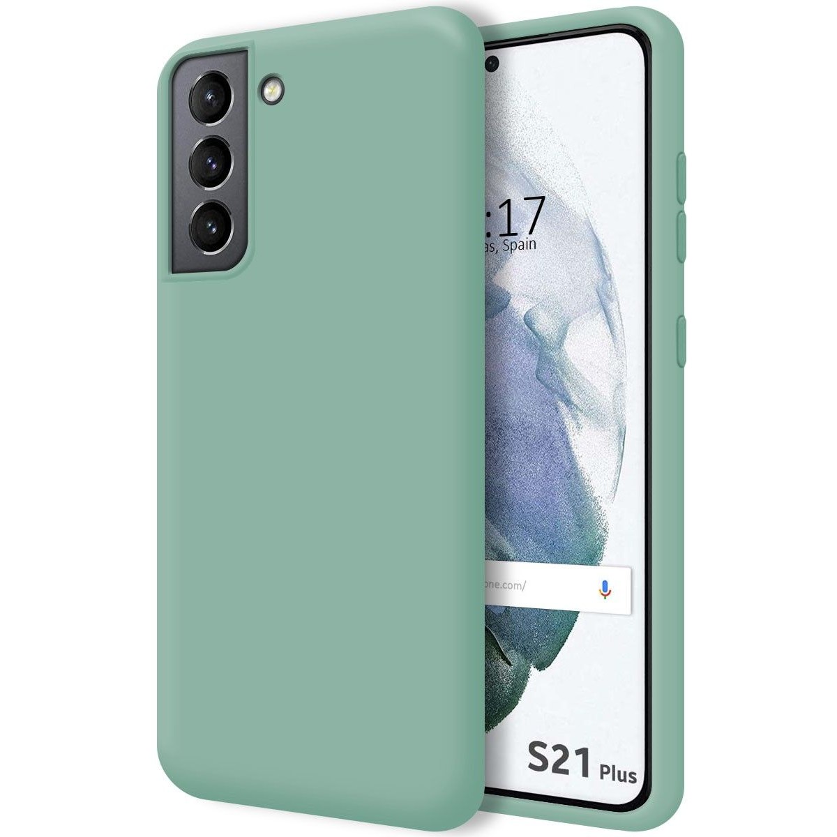 Funda Silicona Líquida Ultra Suave para Samsung Galaxy S21+ Plus 5G color Verde