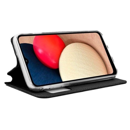 Funda Libro Soporte con Ventana para Samsung Galaxy A02s color Negra