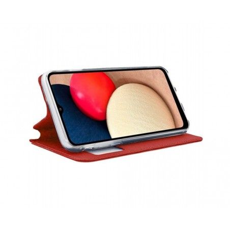 Funda Libro Soporte con Ventana para Samsung Galaxy A02s color Roja