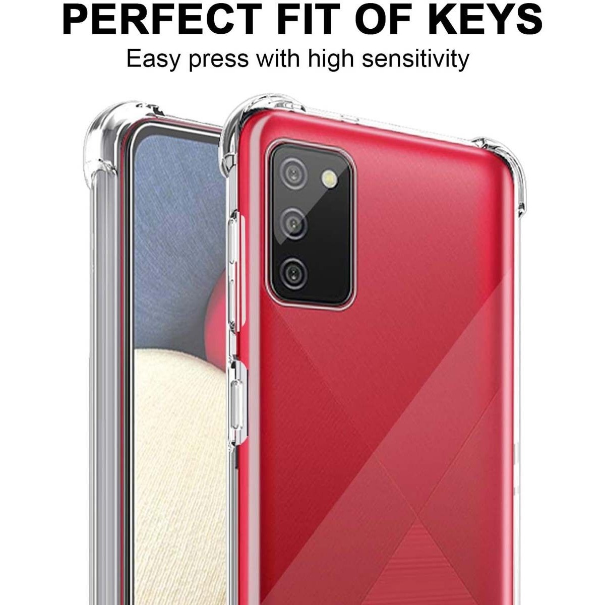 Funda Gel Tpu Anti-Shock Transparente para Samsung Galaxy A02s