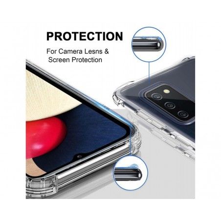 Funda Gel Tpu Anti-Shock Transparente para Samsung Galaxy A02s