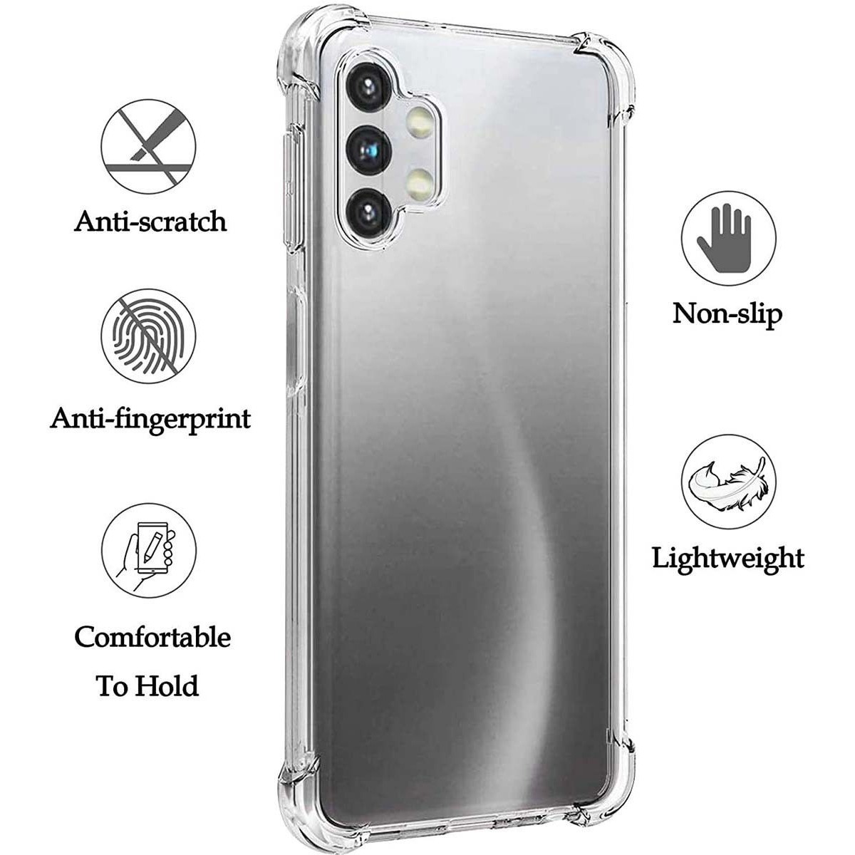 Funda Gel Tpu Anti-Shock Transparente para Samsung Galaxy A32 5G