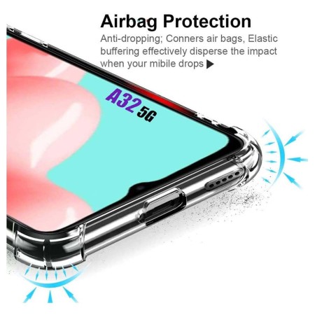 Funda Gel Tpu Anti-Shock Transparente para Samsung Galaxy A32 5G