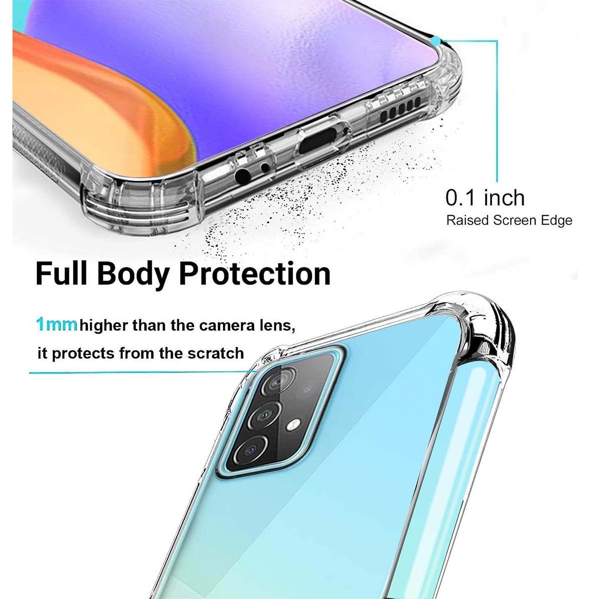 Funda Gel Tpu Anti-Shock Transparente para Samsung Galaxy A52 / A52 5G / A52s 5G