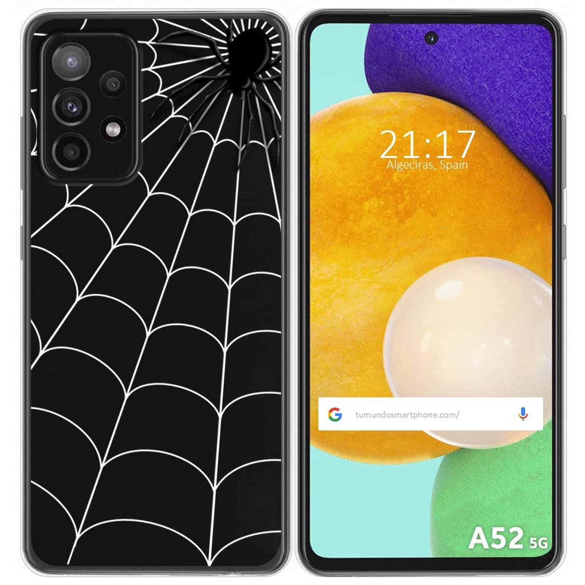 Funda Gel Transparente para Samsung Galaxy A52 / A52 5G / A52s 5G diseño Araña Dibujos