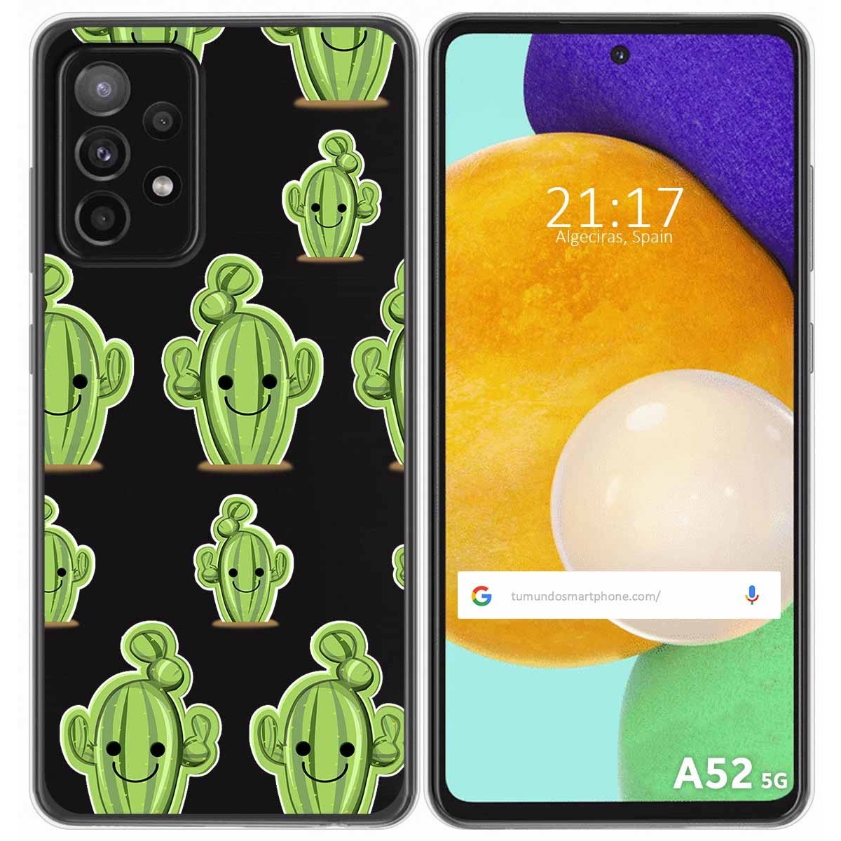 Funda Gel Transparente para Samsung Galaxy A52 / A52 5G / A52s 5G diseño Cactus Dibujos