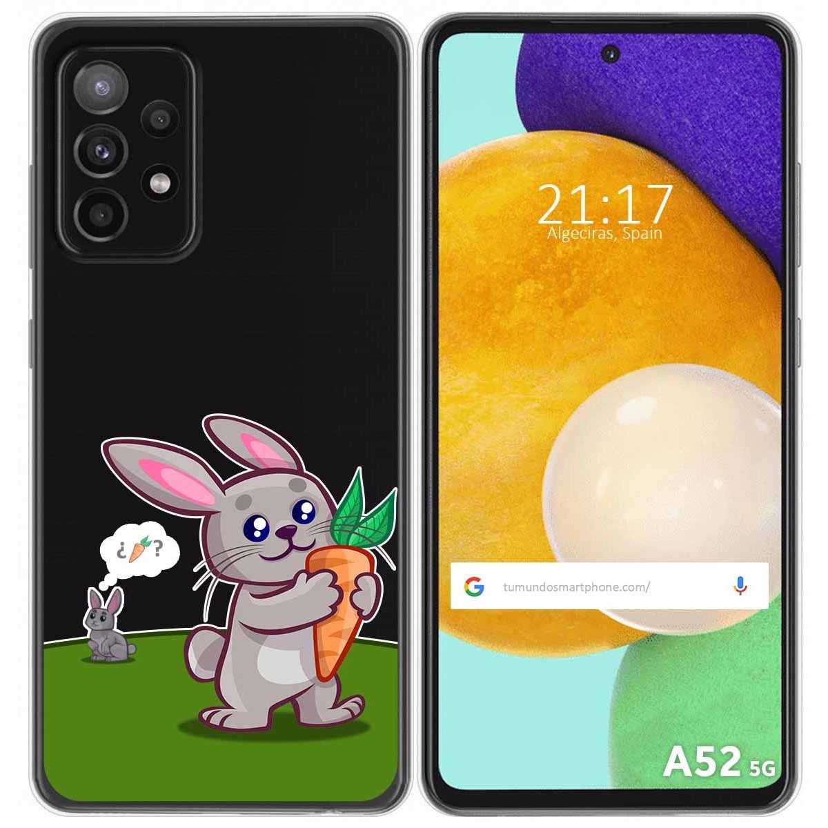 Funda Gel Transparente para Samsung Galaxy A52 / A52 5G / A52s 5G diseño Conejo Dibujos