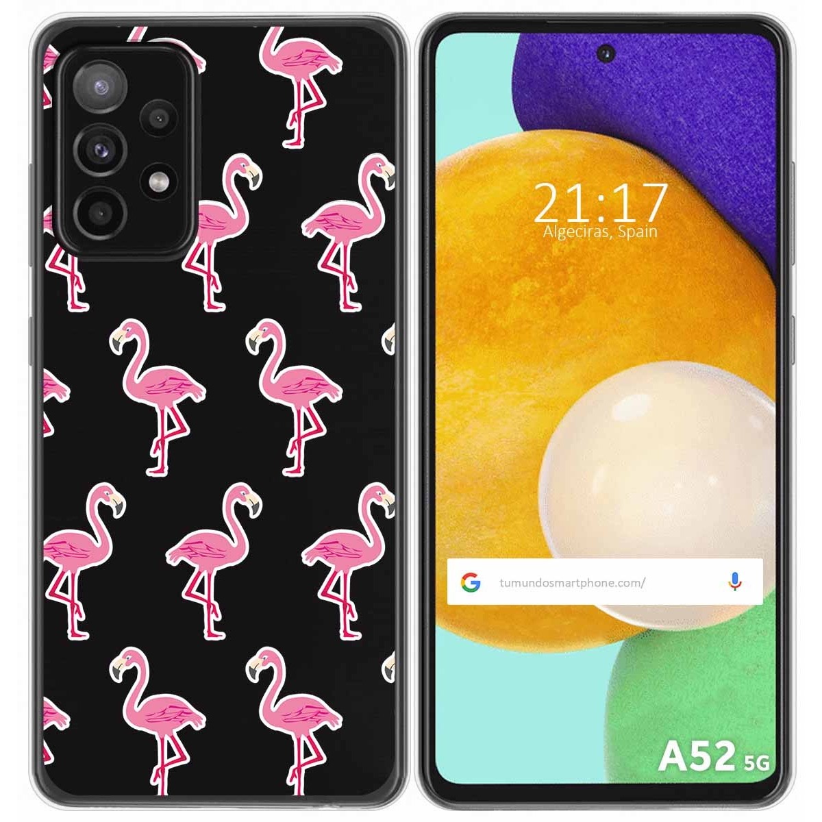 Funda Gel Transparente para Samsung Galaxy A52 / A52 5G / A52s 5G diseño Flamenco Dibujos