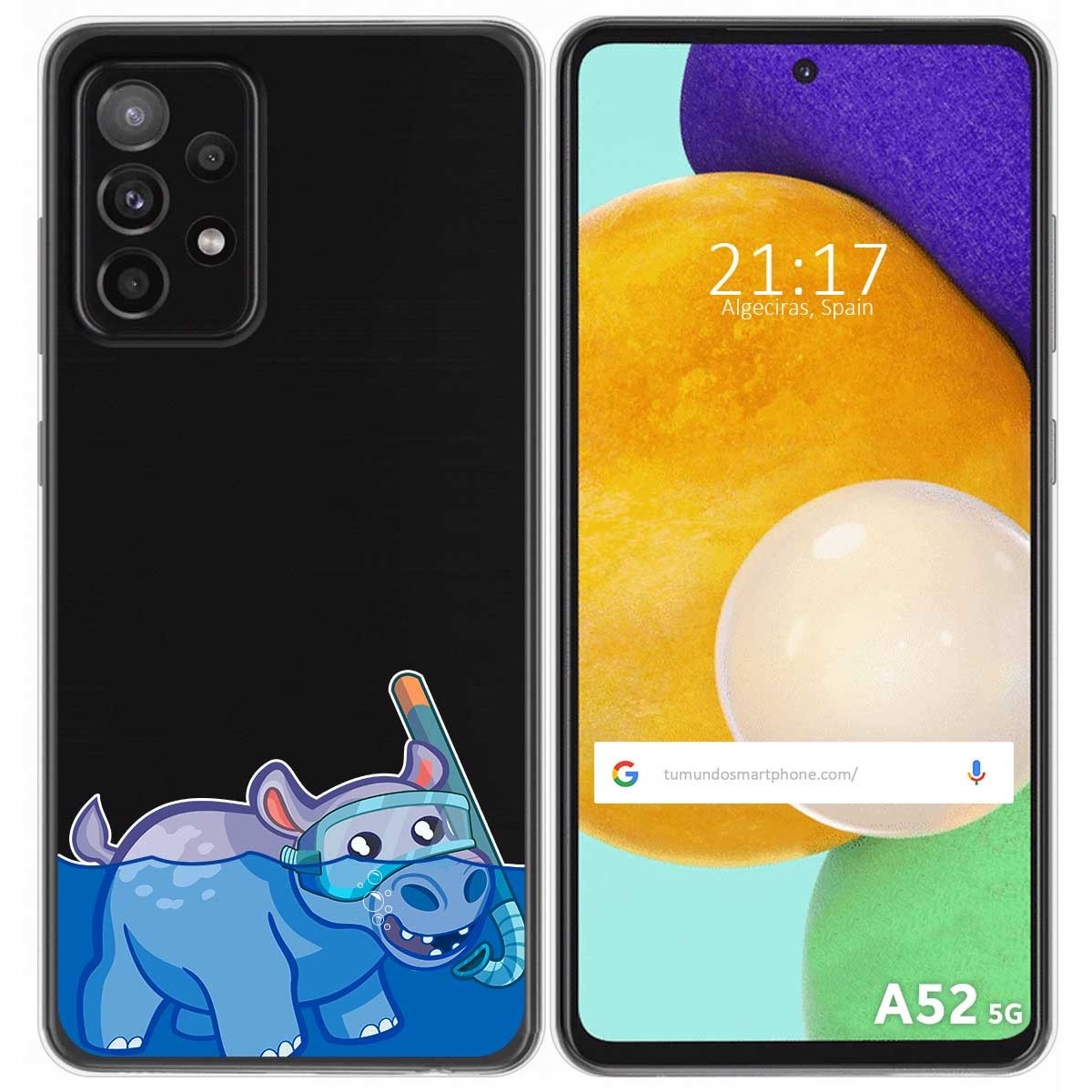 Funda Gel Transparente para Samsung Galaxy A52 / A52 5G / A52s 5G diseño Hipo Dibujos