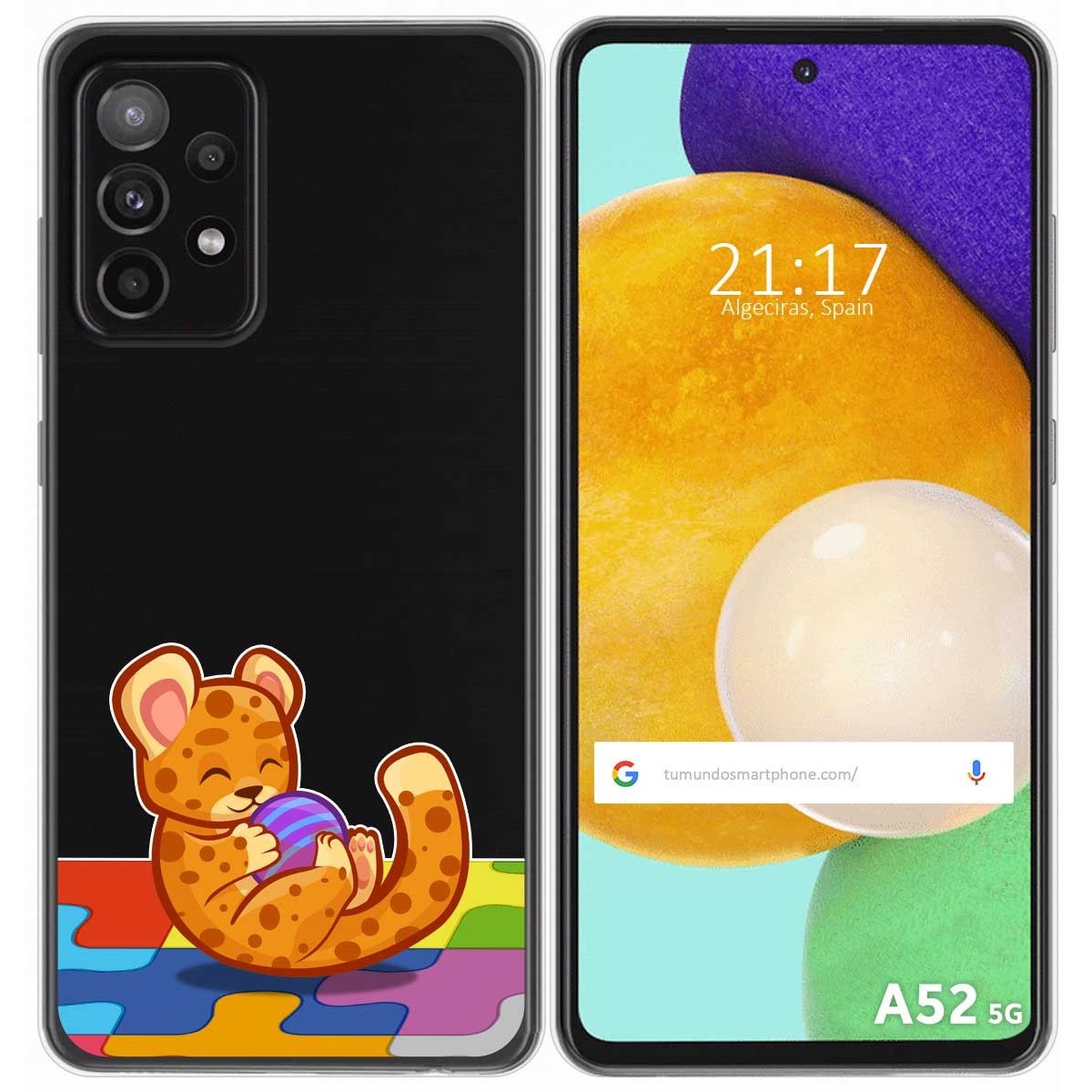 Funda Gel Transparente para Samsung Galaxy A52 / A52 5G / A52s 5G diseño Leopardo Dibujos