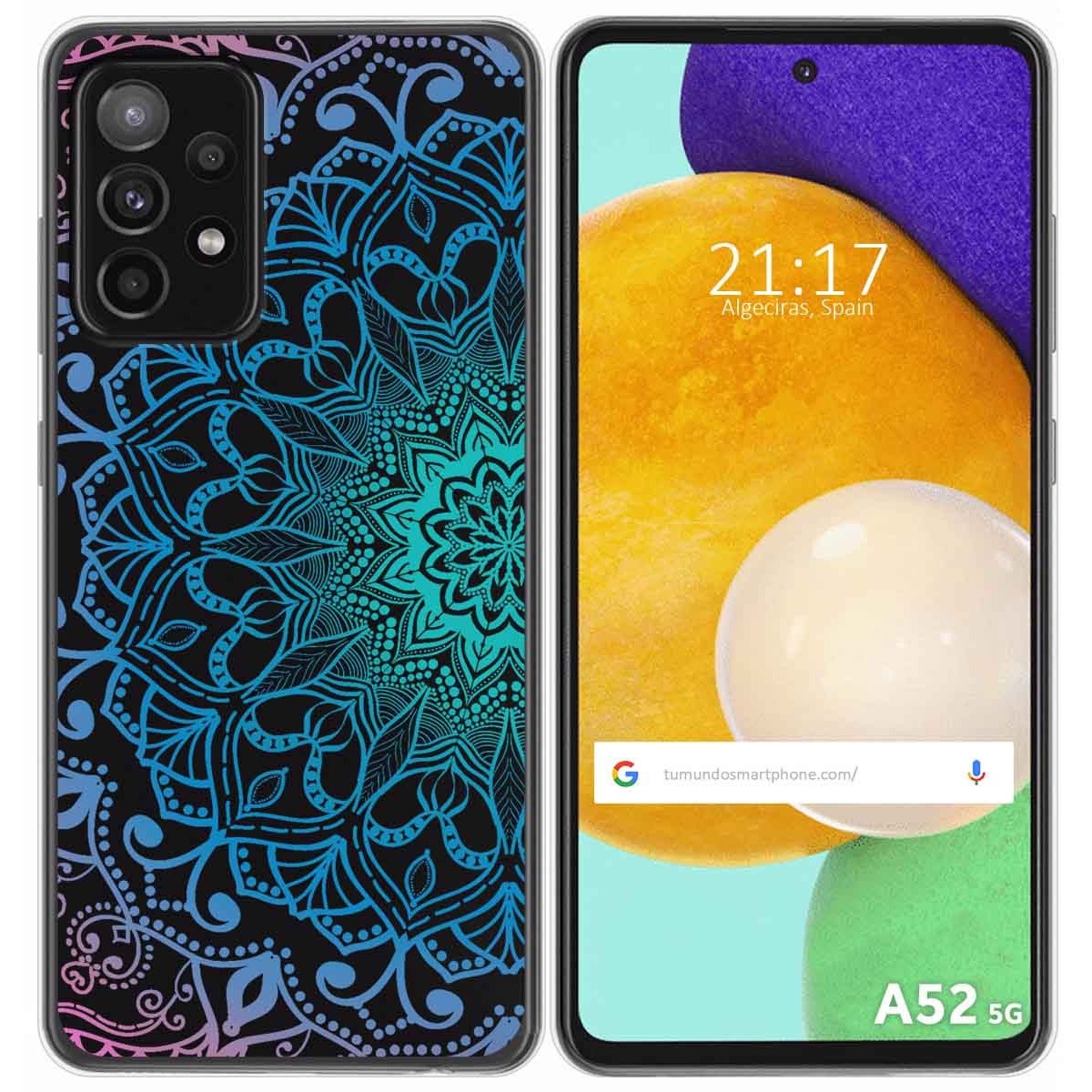 Funda Gel Transparente para Samsung Galaxy A52 / A52 5G / A52s 5G diseño Mandala Dibujos
