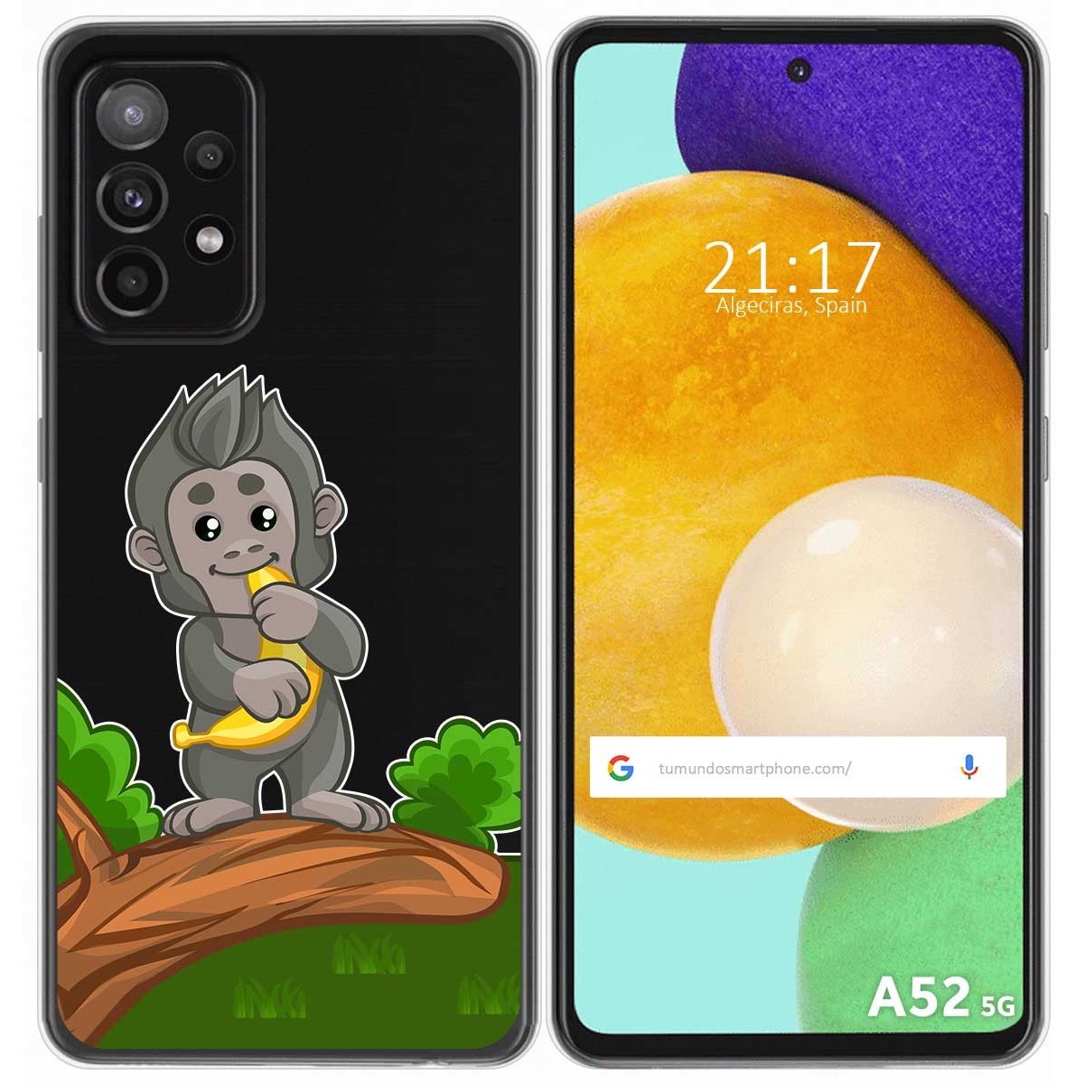 Funda Gel Transparente para Samsung Galaxy A52 / A52 5G / A52s 5G diseño Mono Dibujos