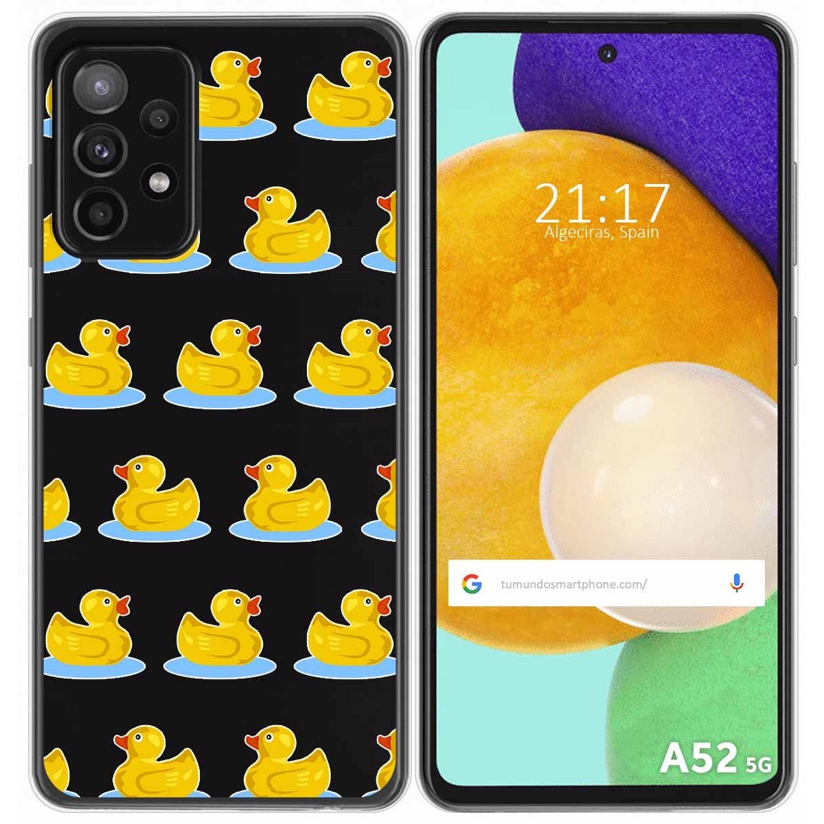 Funda Gel Transparente para Samsung Galaxy A52 / A52 5G / A52s 5G diseño Pato Dibujos