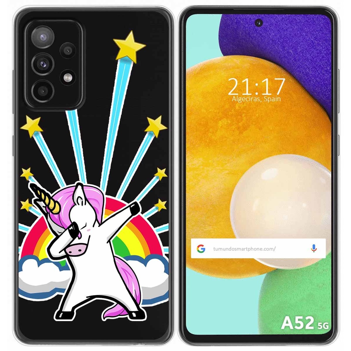 Funda Gel Transparente para Samsung Galaxy A52 / A52 5G / A52s 5G diseño Unicornio Dibujos