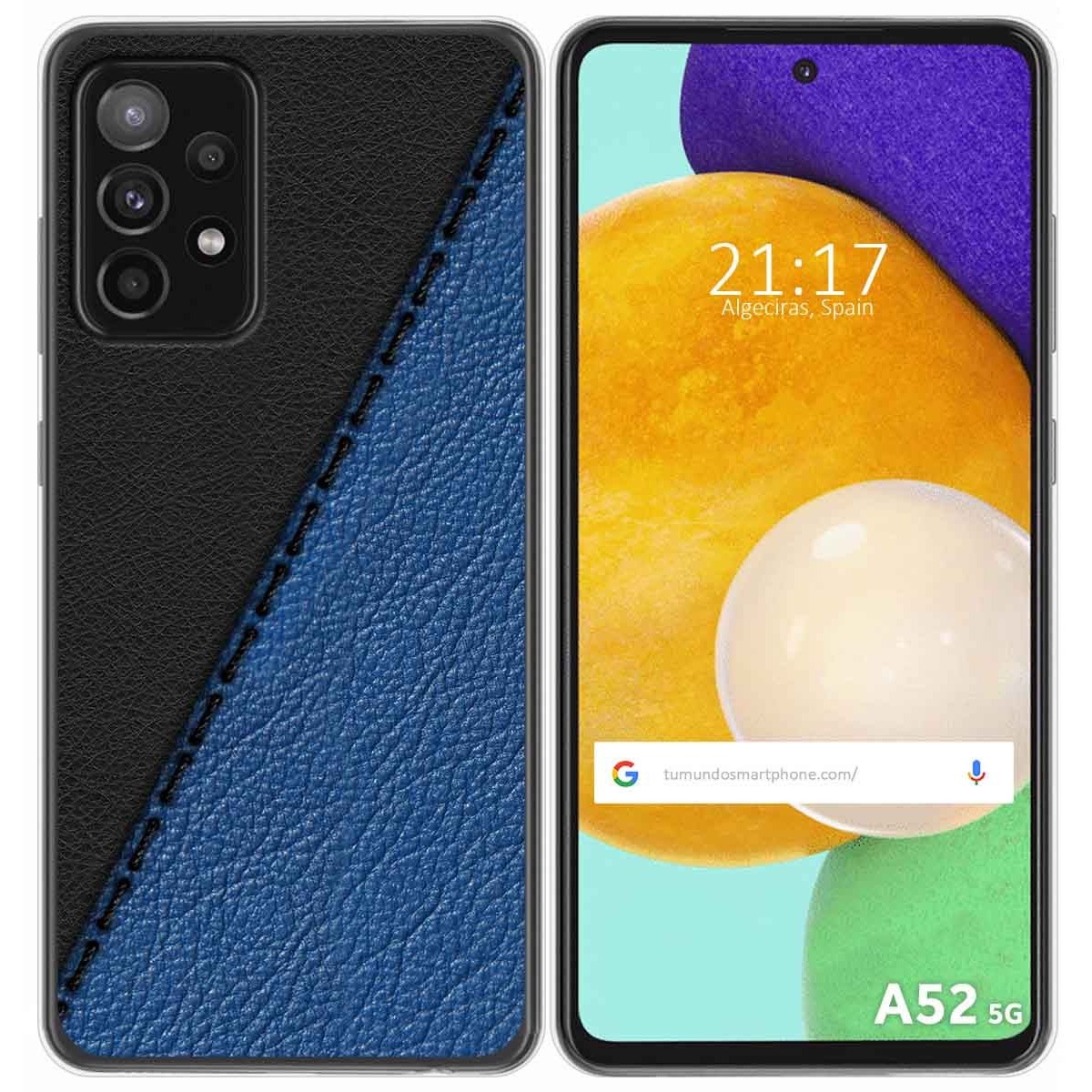 Funda Gel Tpu para Samsung Galaxy A52 / A52 5G / A52s 5G diseño Cuero 02 Dibujos