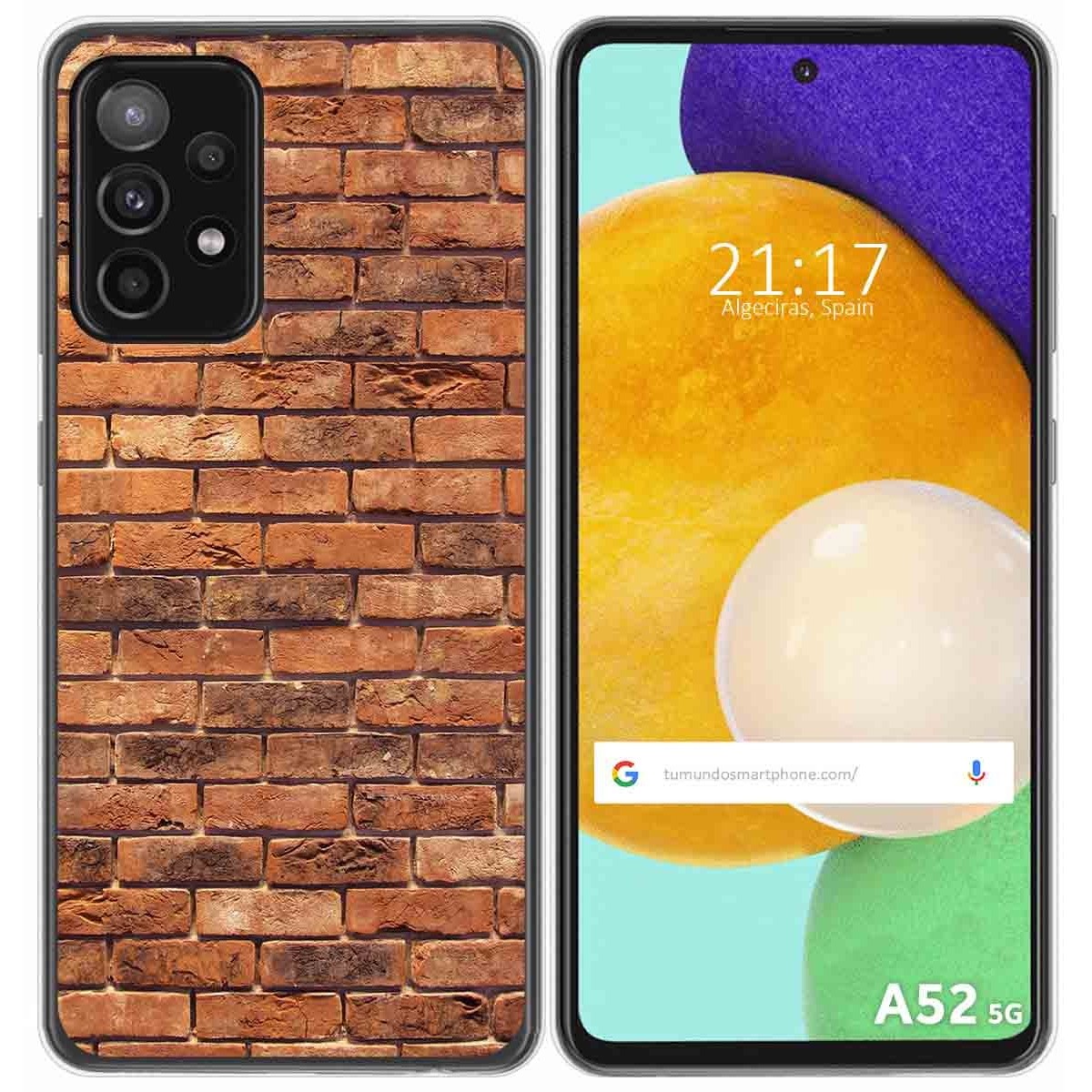 Funda Gel Tpu para Samsung Galaxy A52 / A52 5G / A52s 5G diseño Ladrillo 04 Dibujos