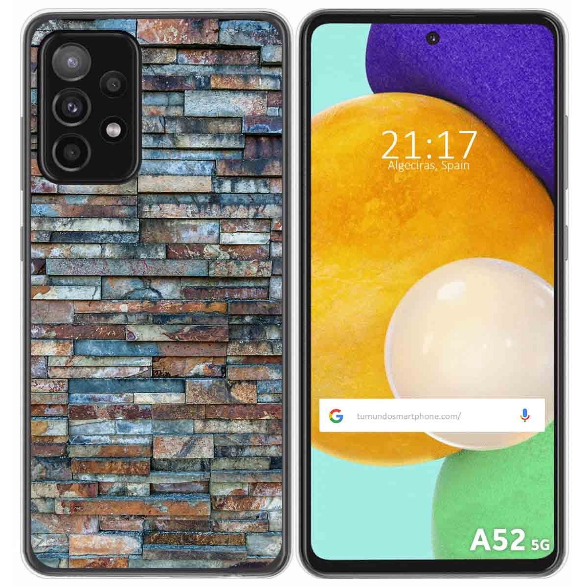 Funda Gel Tpu para Samsung Galaxy A52 / A52 5G / A52s 5G diseño Ladrillo 05 Dibujos